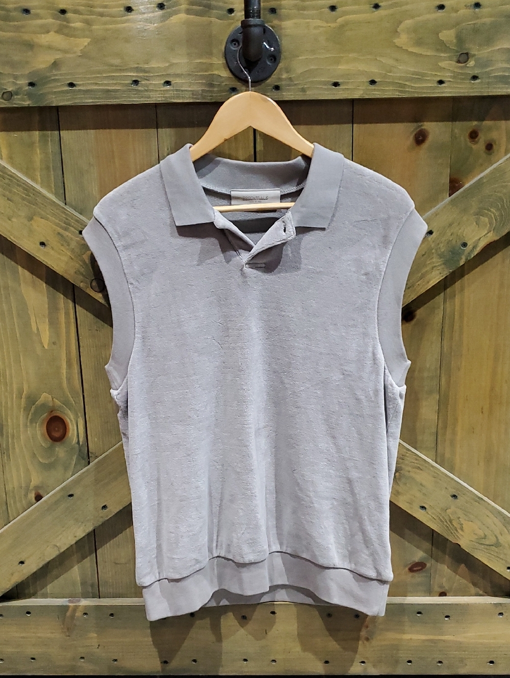 Fear of God Sleeveless Polo Tank - Light Gray